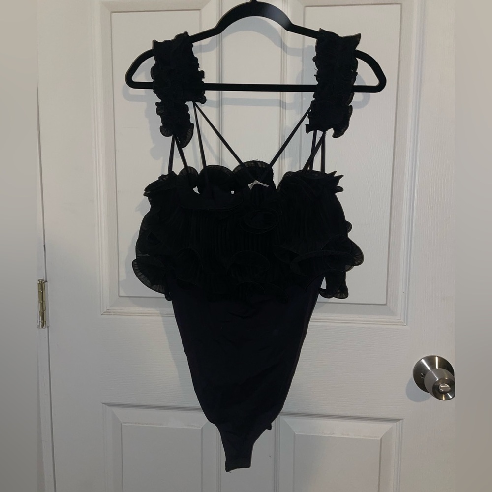 Free People Ruffled bodysuit